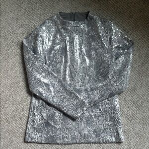 Silver Sequin Women's Top